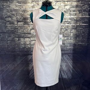 Calvin Klein Twist-Neck Sheath Dress